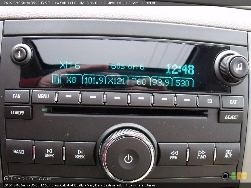 Very Dark Cashmere/Light Cashmere Interior Audio System for the 2010 GMC Sierra 3500HD SLT Crew Cab 4x4 Dually #21921384