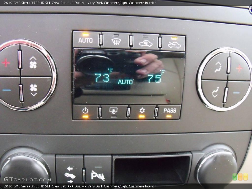 Very Dark Cashmere/Light Cashmere Interior Controls for the 2010 GMC Sierra 3500HD SLT Crew Cab 4x4 Dually #21921388