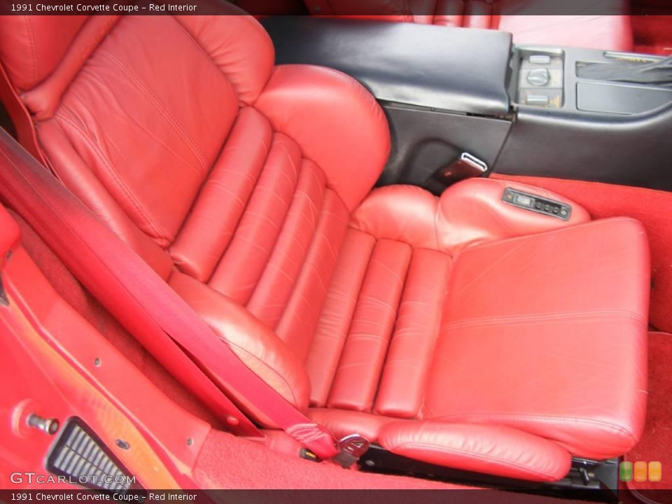 Red Interior Front Seat for the 1991 Chevrolet Corvette Coupe #22013684