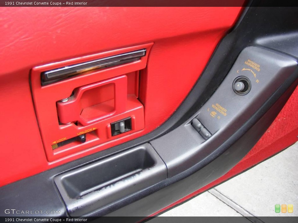 Red Interior Door Panel for the 1991 Chevrolet Corvette Coupe #22013708