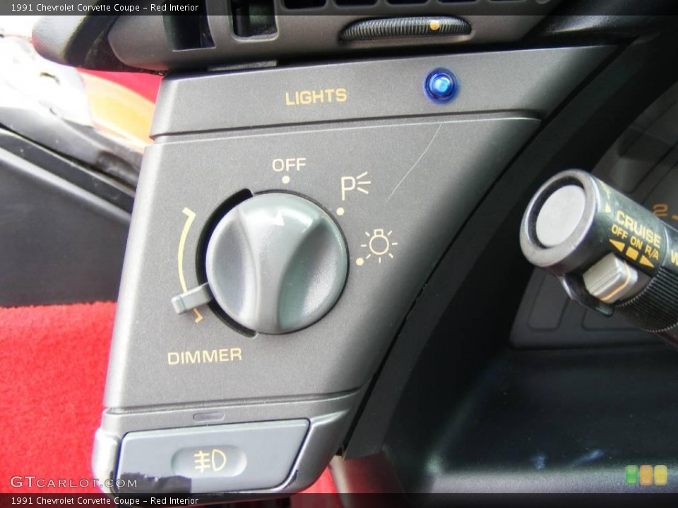 Red Interior Controls for the 1991 Chevrolet Corvette Coupe #22013912