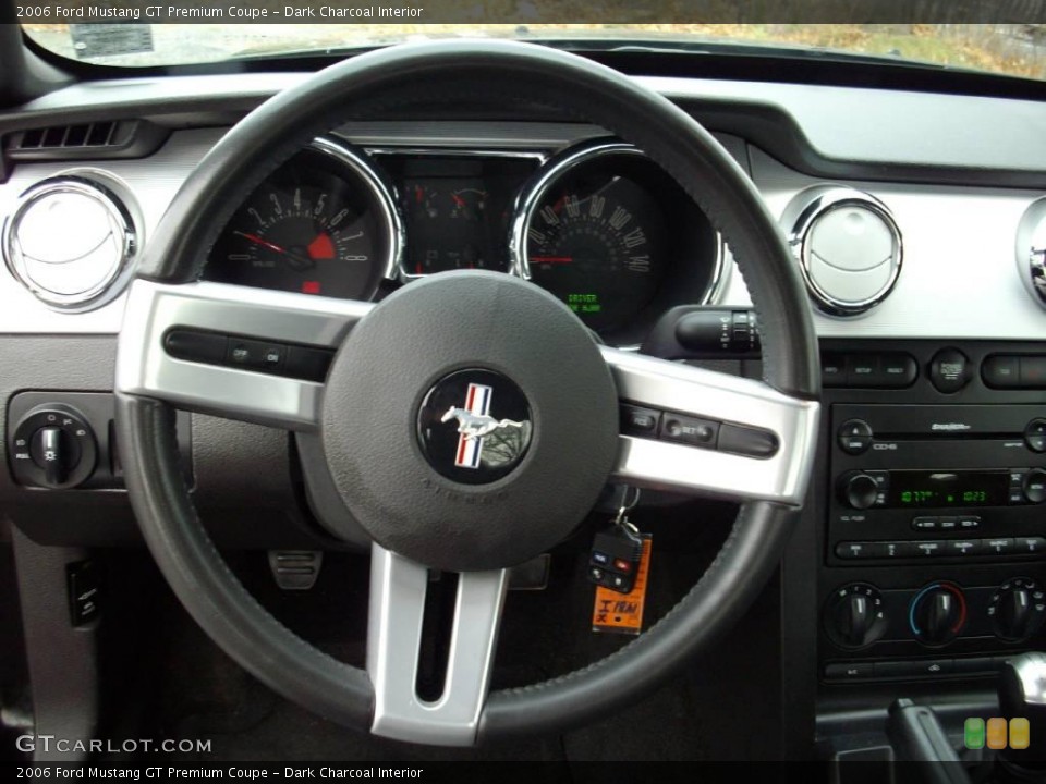 Dark Charcoal Interior Steering Wheel for the 2006 Ford Mustang GT Premium Coupe #22095686