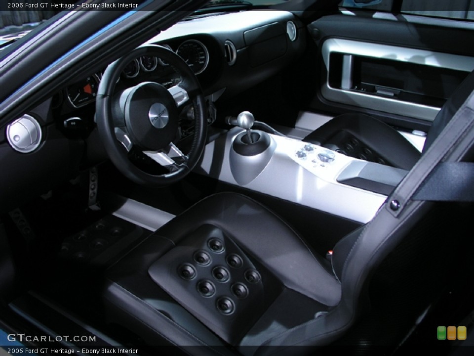 Ebony Black Interior Prime Interior for the 2006 Ford GT Heritage #222800