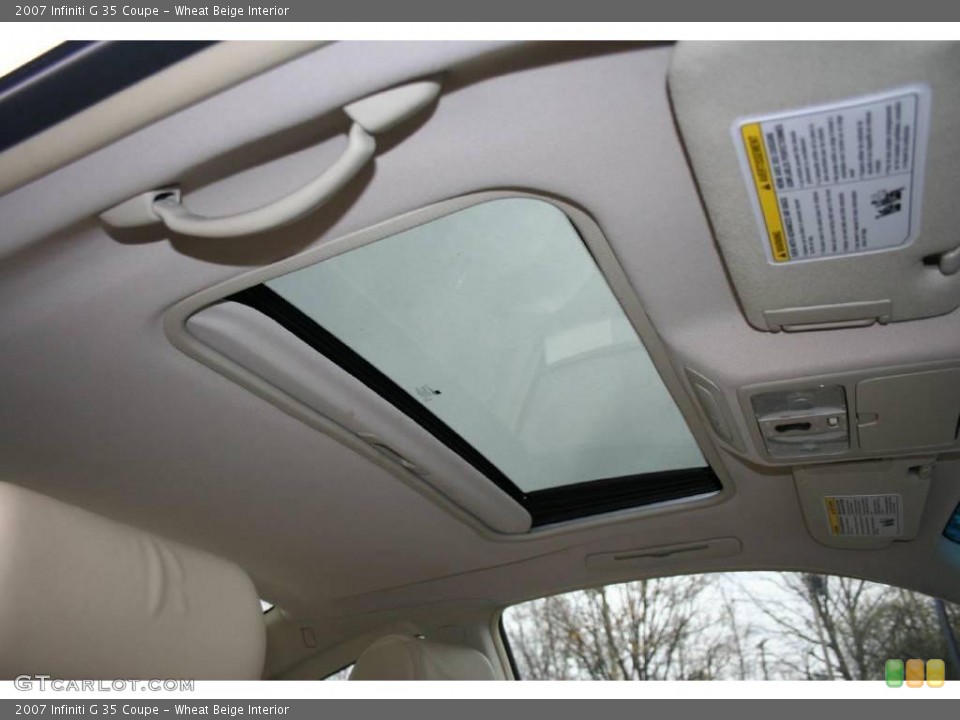 Wheat Beige Interior Sunroof for the 2007 Infiniti G 35 Coupe #22525900