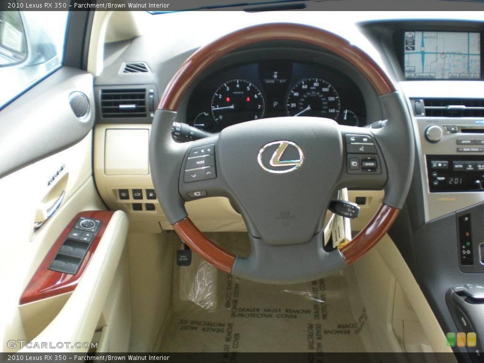 Parchment/Brown Walnut Interior Steering Wheel for the 2010 Lexus RX 350 #22635277