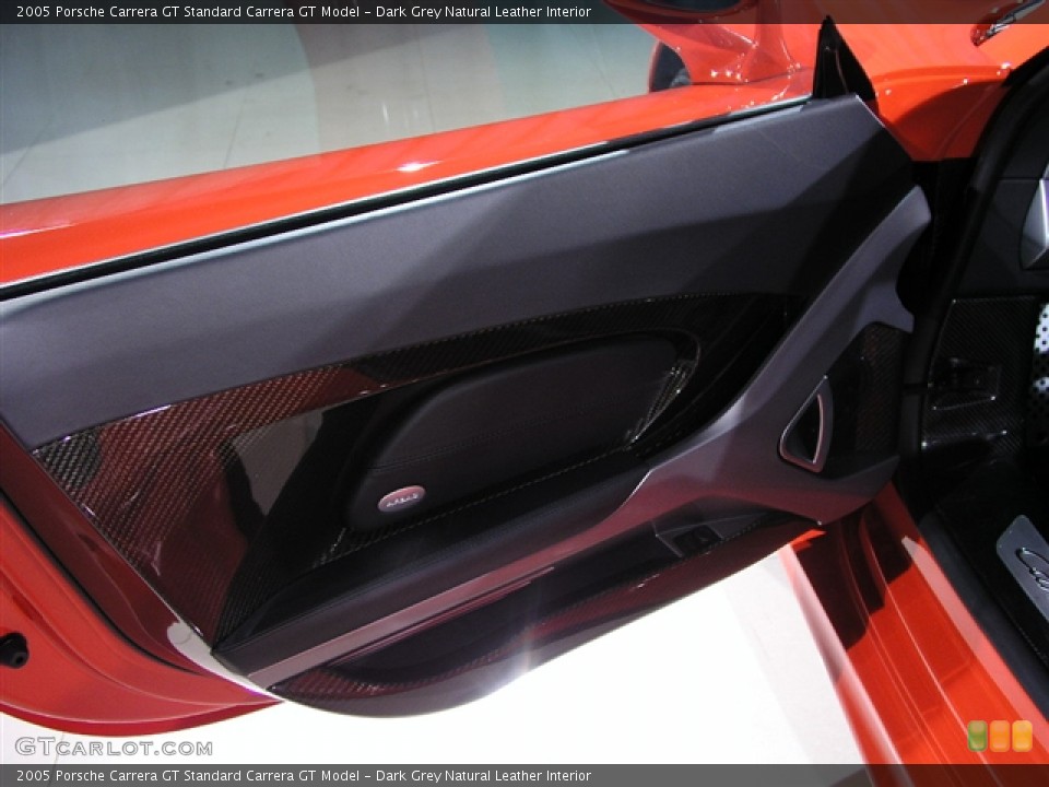 Dark Grey Natural Leather Interior Door Panel for the 2005 Porsche Carrera GT  #226439