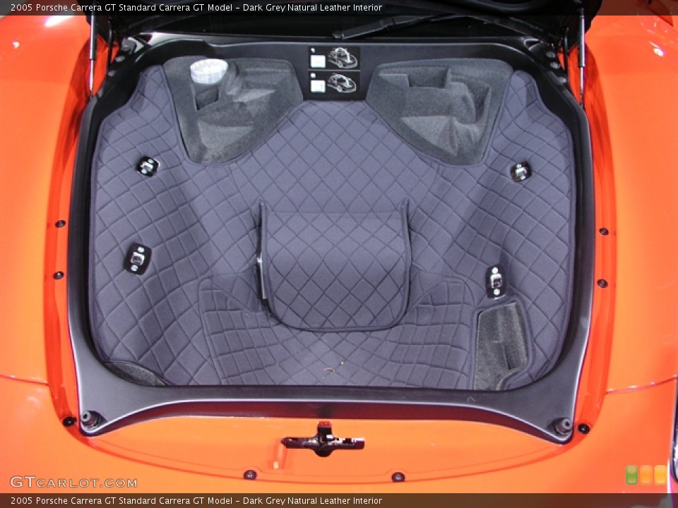 Dark Grey Natural Leather Interior Trunk for the 2005 Porsche Carrera GT  #226460