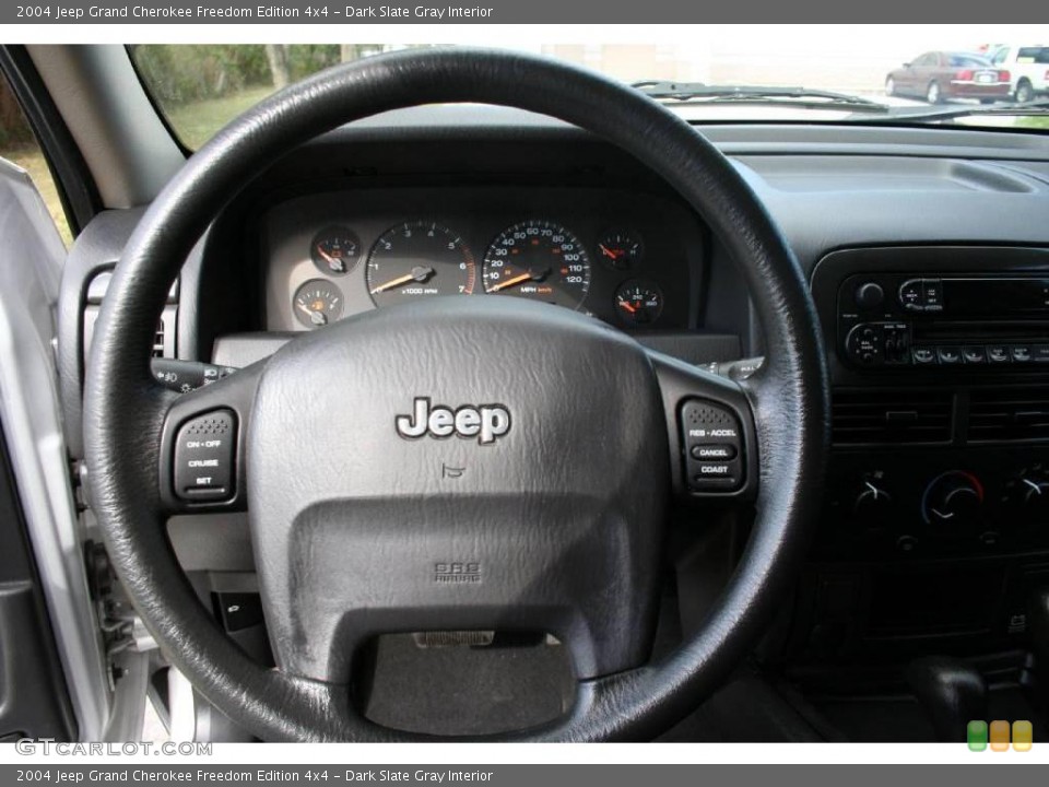 Dark Slate Gray Interior Steering Wheel for the 2004 Jeep Grand Cherokee Freedom Edition 4x4 #22665505