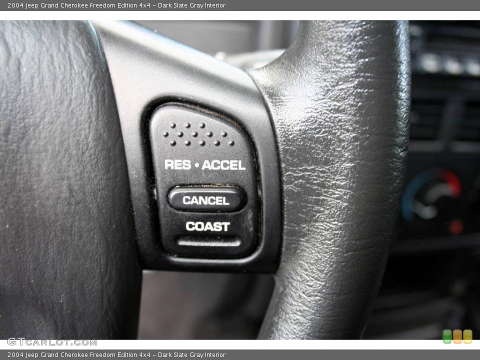 Dark Slate Gray Interior Controls for the 2004 Jeep Grand Cherokee Freedom Edition 4x4 #22665581