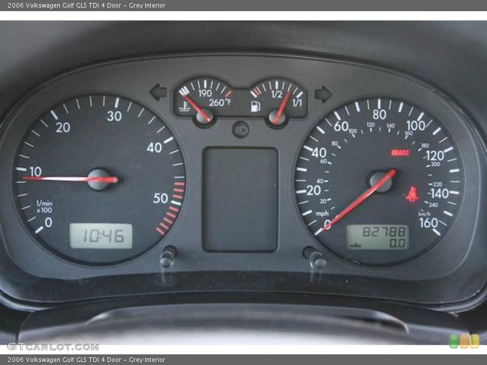 Grey Interior Gauges for the 2006 Volkswagen Golf GLS TDI 4 Door #22699473