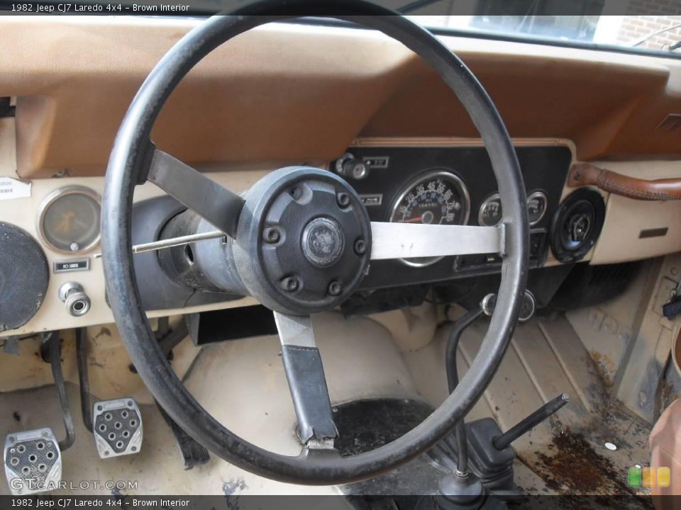 Brown Interior Steering Wheel for the 1982 Jeep CJ7 Laredo 4x4 #22753523