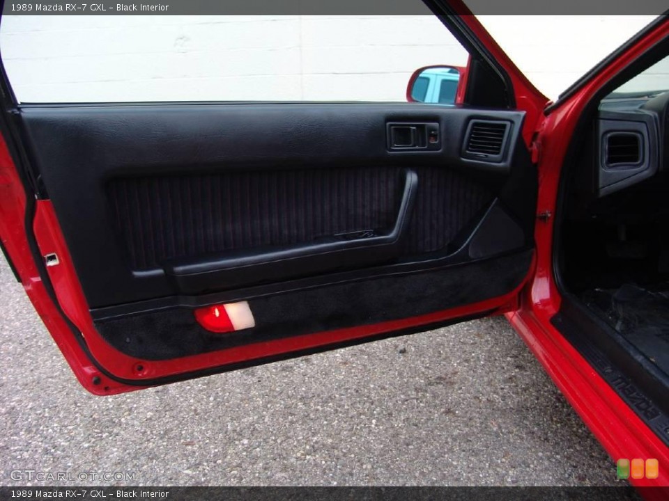 Black Interior Door Panel for the 1989 Mazda RX-7 GXL #22936252