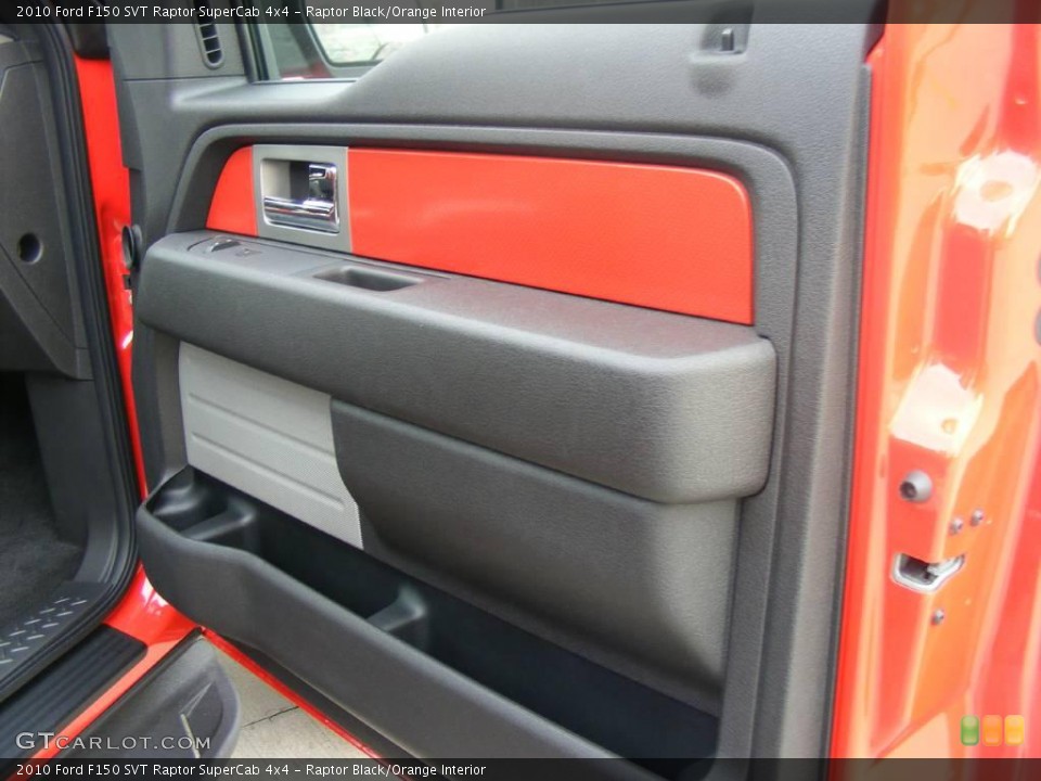 Raptor Black/Orange Interior Door Panel for the 2010 Ford F150 SVT Raptor SuperCab 4x4 #23096291
