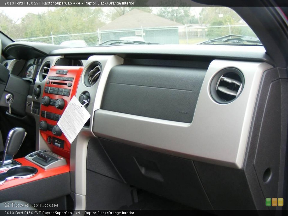 Raptor Black/Orange Interior Dashboard for the 2010 Ford F150 SVT Raptor SuperCab 4x4 #23096299