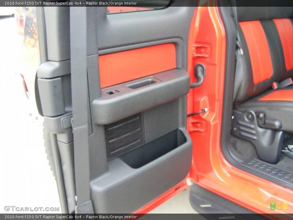 Raptor Black/Orange Interior Door Panel for the 2010 Ford F150 SVT Raptor SuperCab 4x4 #23096331