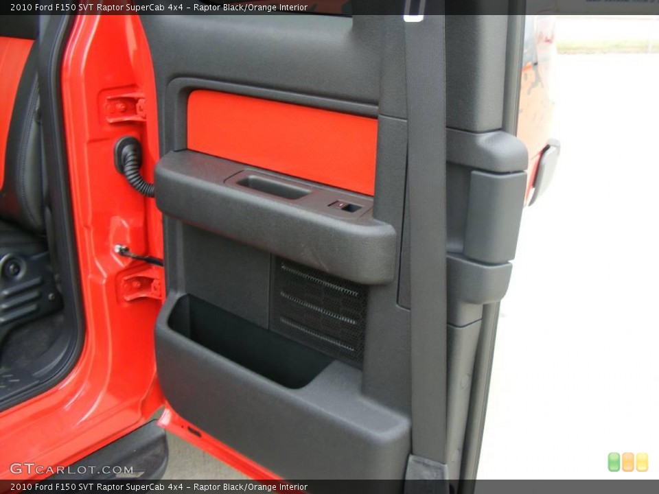 Raptor Black/Orange Interior Door Panel for the 2010 Ford F150 SVT Raptor SuperCab 4x4 #23096355