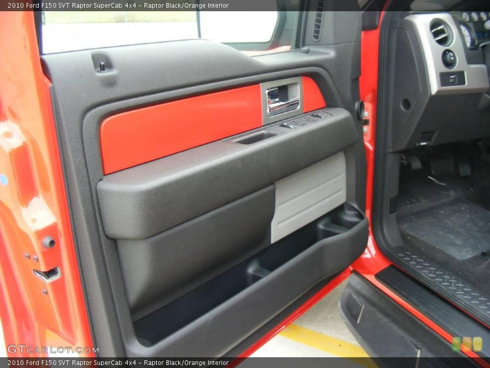 Raptor Black/Orange Interior Door Panel for the 2010 Ford F150 SVT Raptor SuperCab 4x4 #23096379