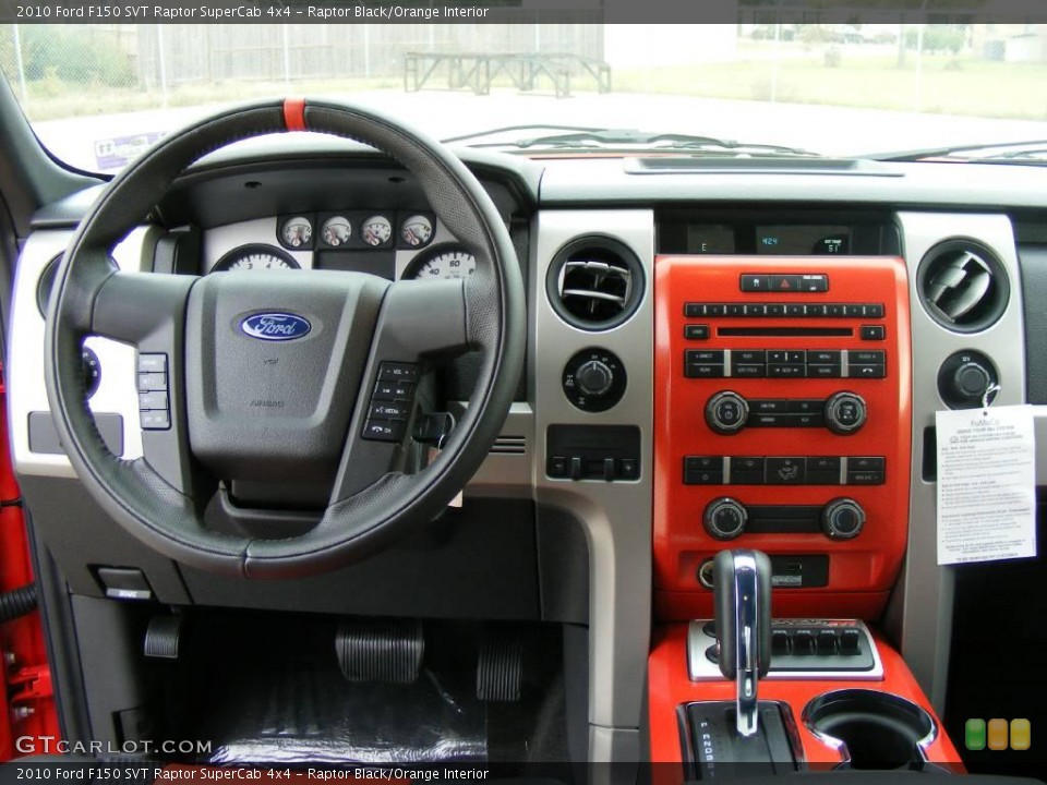 Raptor Black/Orange Interior Dashboard for the 2010 Ford F150 SVT Raptor SuperCab 4x4 #23096447