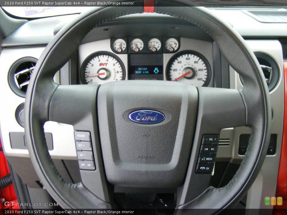 Raptor Black/Orange Interior Steering Wheel for the 2010 Ford F150 SVT Raptor SuperCab 4x4 #23096547