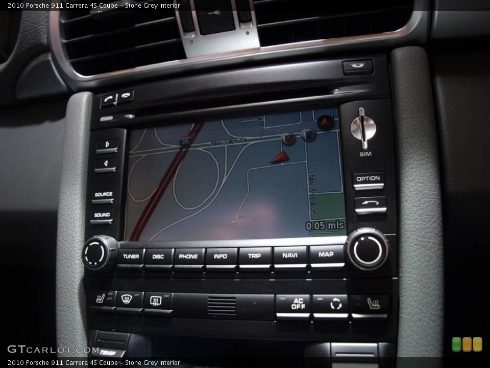Stone Grey Interior Navigation for the 2010 Porsche 911 Carrera 4S Coupe #23101939
