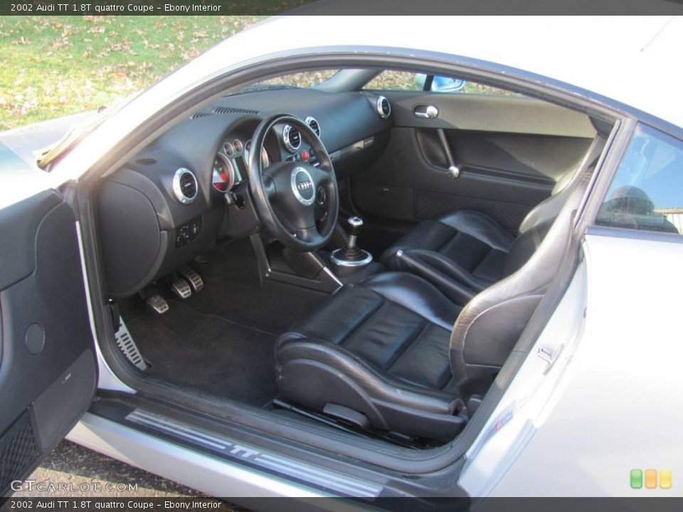Ebony Interior Prime Interior for the 2002 Audi TT 1.8T quattro Coupe #23195113