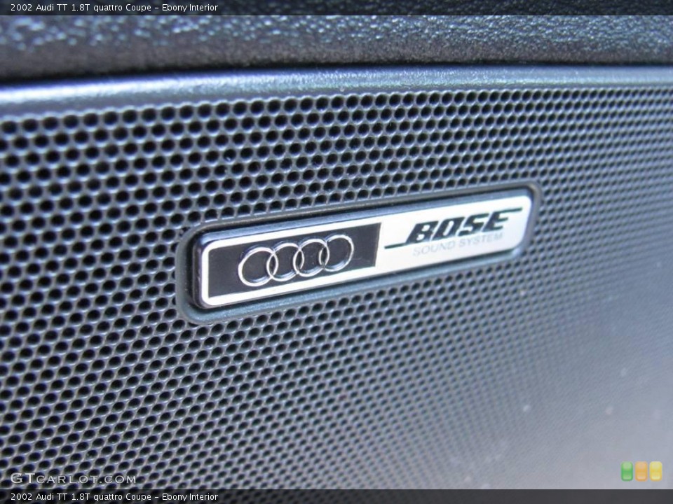 Ebony Interior Audio System for the 2002 Audi TT 1.8T quattro Coupe #23195509