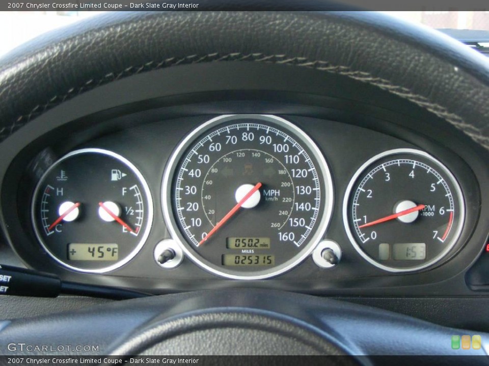 Dark Slate Gray Interior Gauges for the 2007 Chrysler Crossfire Limited Coupe #23205344