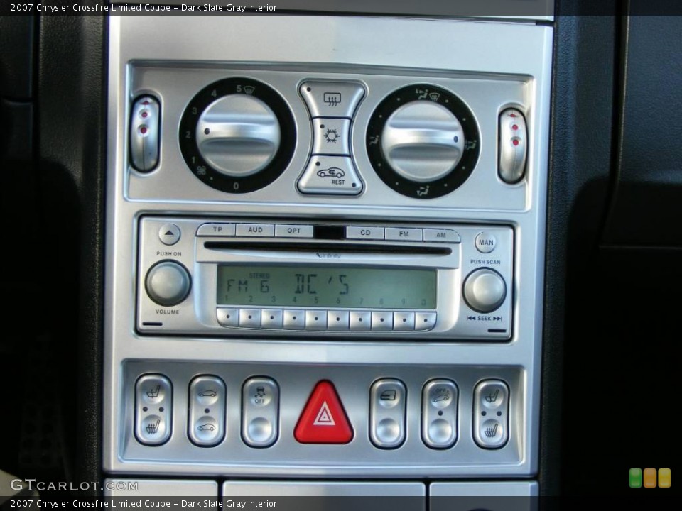 Dark Slate Gray Interior Controls for the 2007 Chrysler Crossfire Limited Coupe #23205500