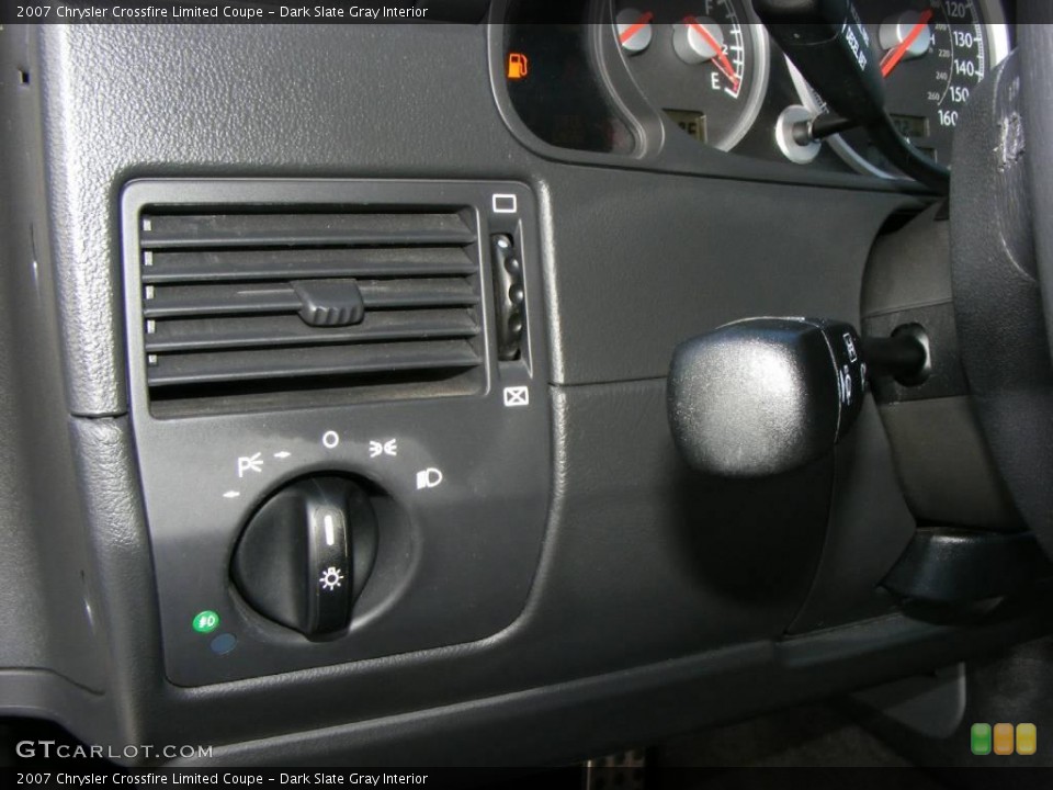 Dark Slate Gray Interior Controls for the 2007 Chrysler Crossfire Limited Coupe #23205532