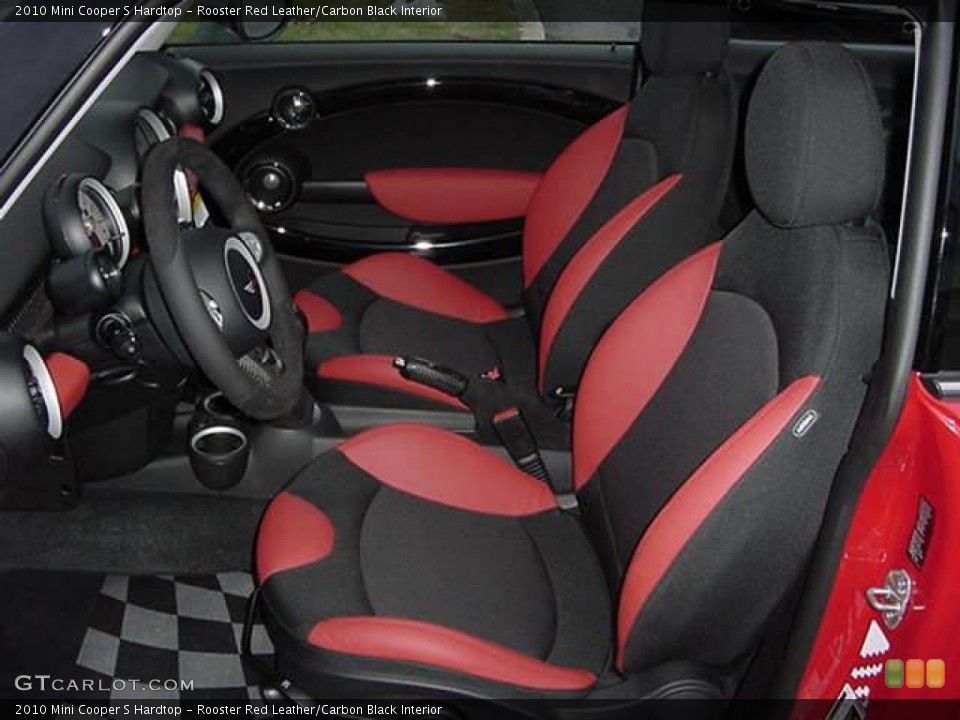 Rooster Red Leather/Carbon Black Interior Photo for the 2010 Mini Cooper S Hardtop #23482992