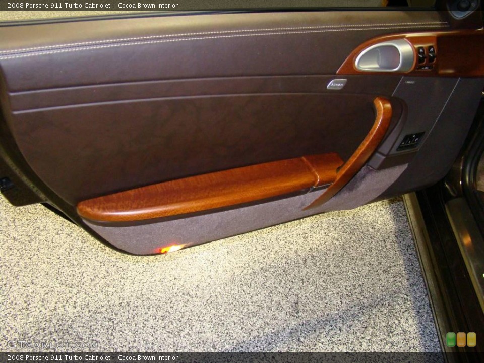 Cocoa Brown Interior Door Panel for the 2008 Porsche 911 Turbo Cabriolet #2354593
