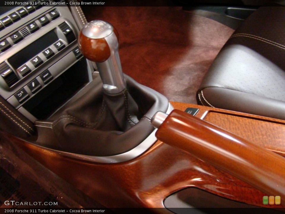 Cocoa Brown Interior Transmission for the 2008 Porsche 911 Turbo Cabriolet #2354623