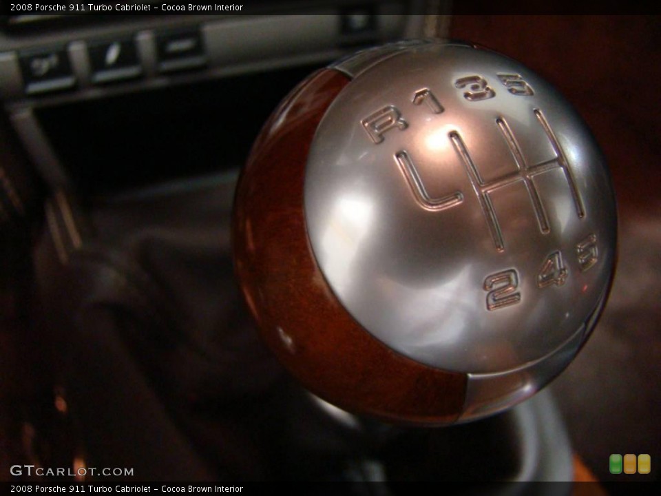 Cocoa Brown Interior Transmission for the 2008 Porsche 911 Turbo Cabriolet #2354628