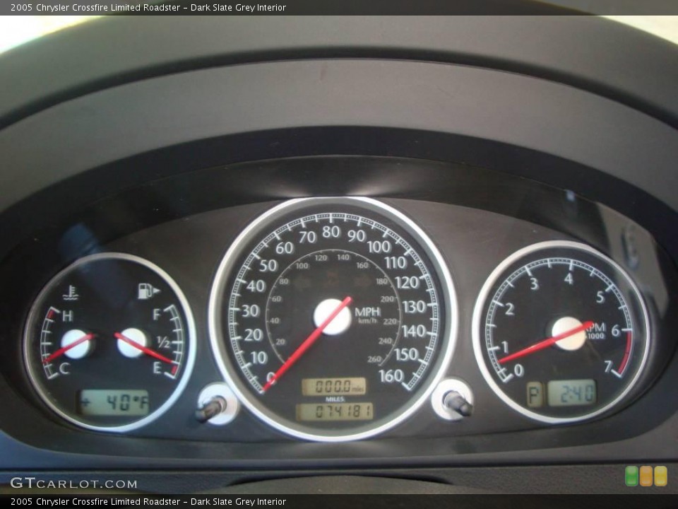 Dark Slate Grey Interior Gauges for the 2005 Chrysler Crossfire Limited Roadster #23612628