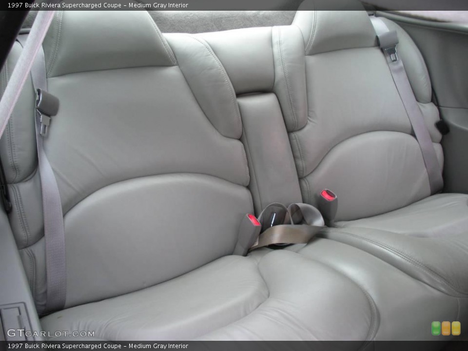 Medium Gray Interior Rear Seat for the 1997 Buick Riviera Supercharged Coupe #23669826