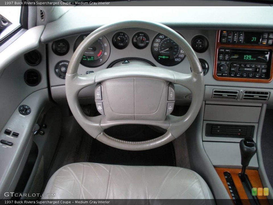 Medium Gray Interior Steering Wheel for the 1997 Buick Riviera Supercharged Coupe #23669870