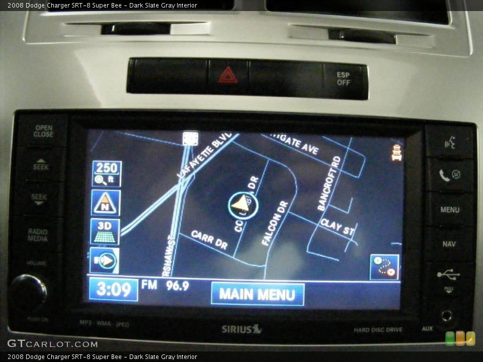 Dark Slate Gray Interior Navigation for the 2008 Dodge Charger SRT-8 Super Bee #23813707
