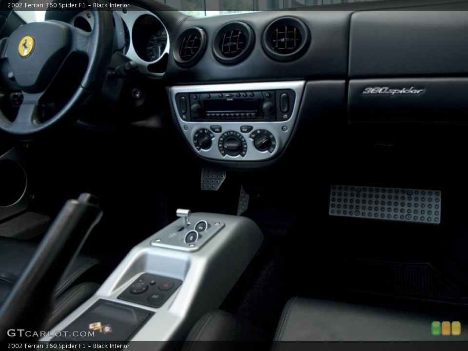 Black Interior Controls for the 2002 Ferrari 360 Spider F1 #23816019