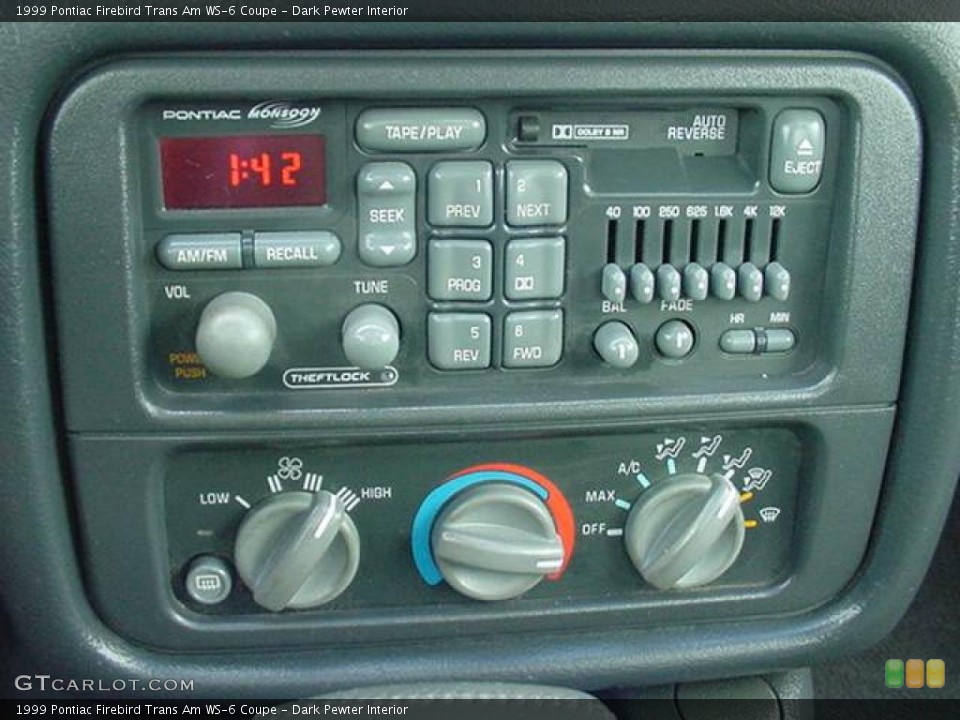 Dark Pewter Interior Audio System for the 1999 Pontiac Firebird Trans Am WS-6 Coupe #23872683