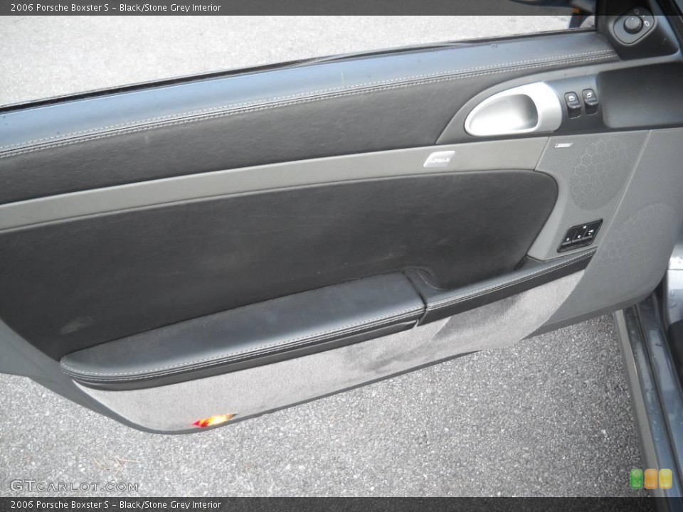 Black/Stone Grey Interior Door Panel for the 2006 Porsche Boxster S #23929010