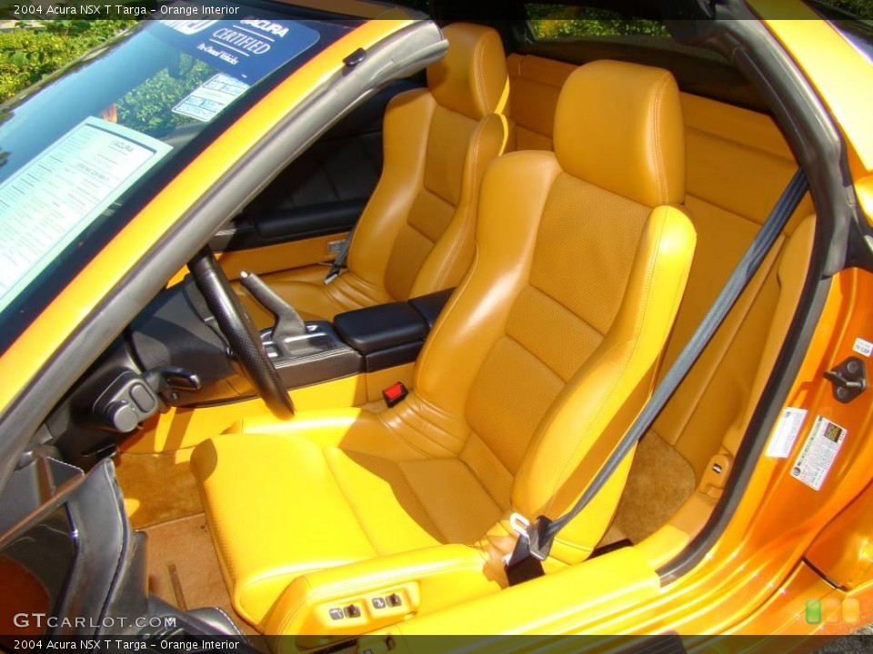 Orange Interior Front Seat for the 2004 Acura NSX T Targa #2393079
