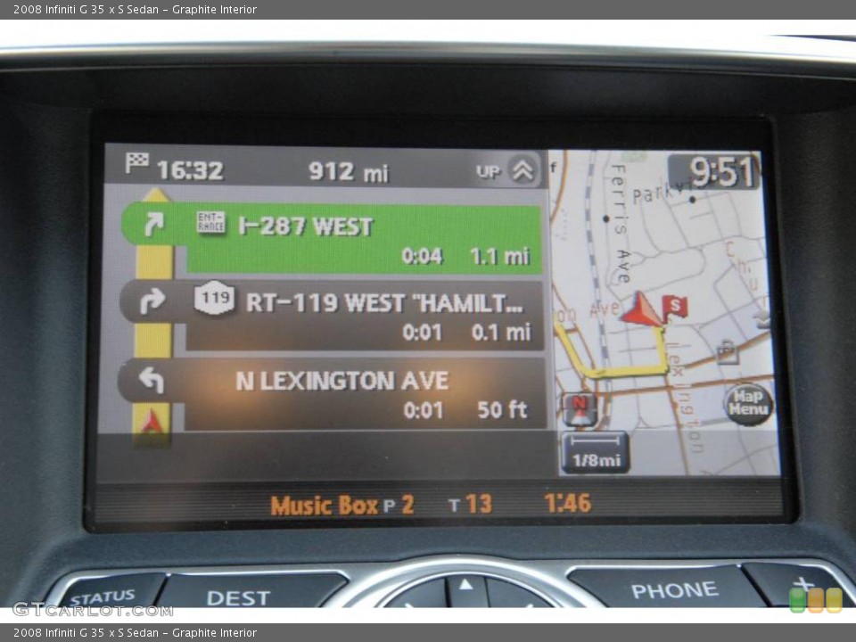 Graphite Interior Navigation for the 2008 Infiniti G 35 x S Sedan #2396203