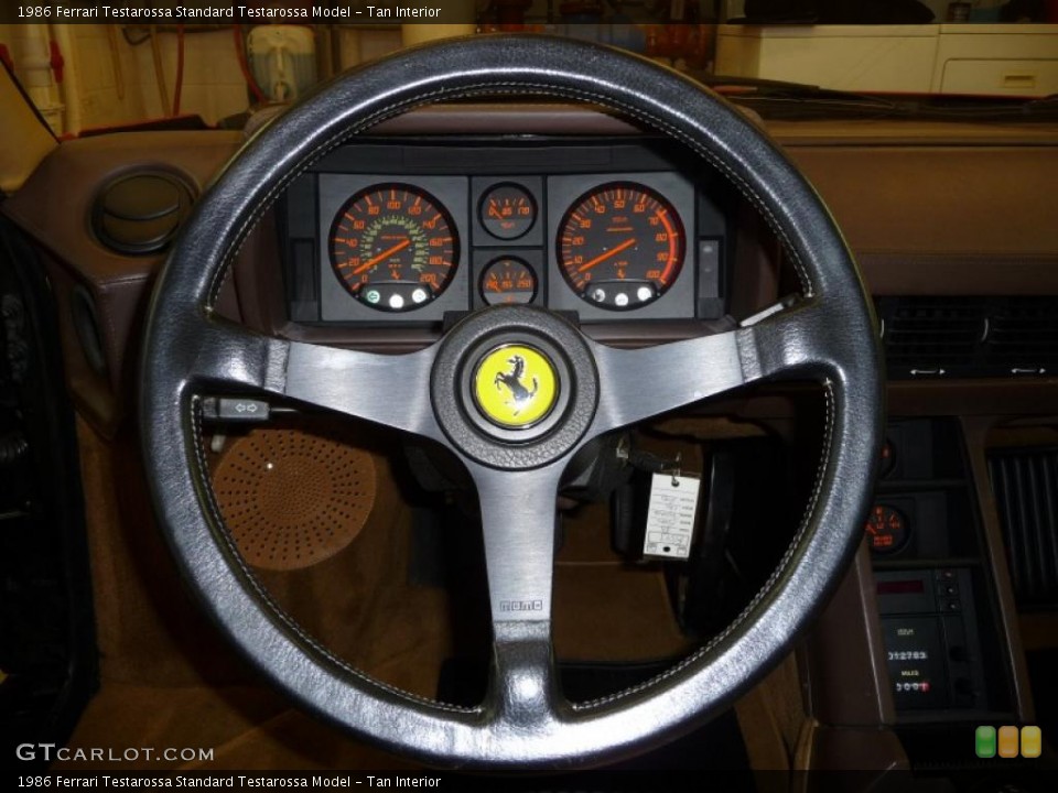 Tan Interior Steering Wheel for the 1986 Ferrari Testarossa  #24019382