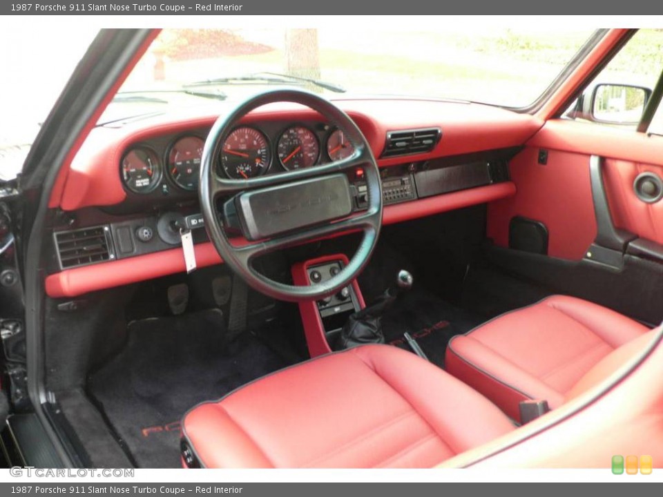 Red Interior Prime Interior for the 1987 Porsche 911 Slant Nose Turbo Coupe #24169314