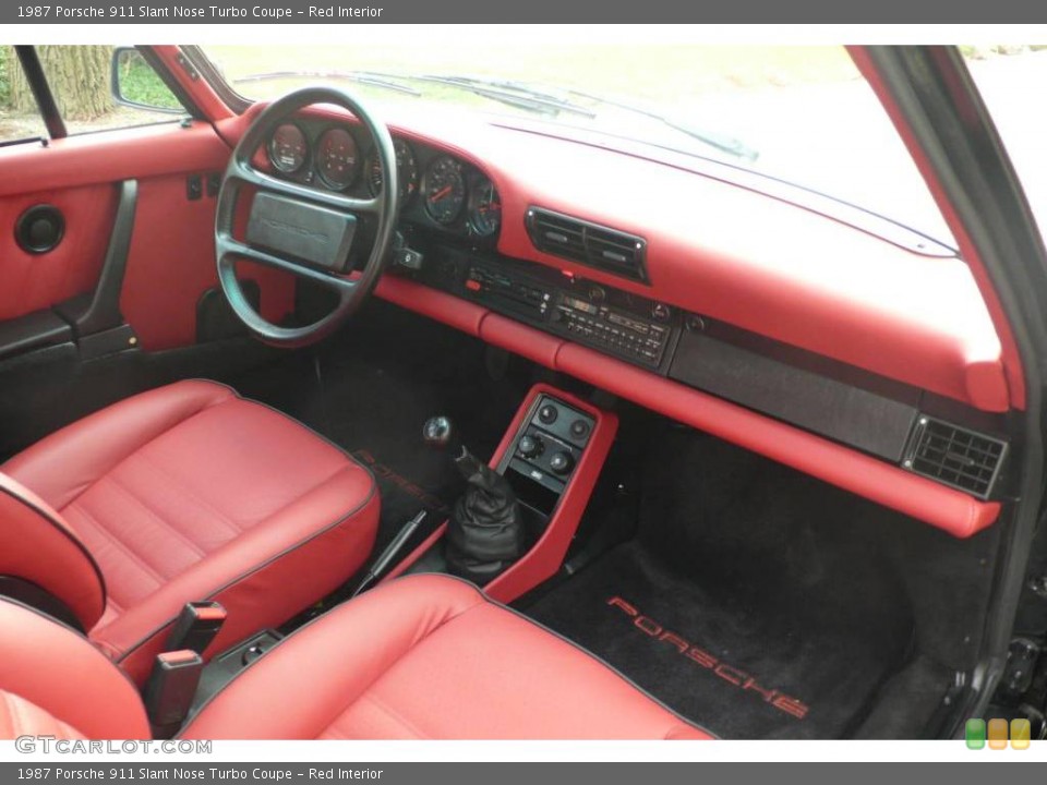 Red Interior Dashboard for the 1987 Porsche 911 Slant Nose Turbo Coupe #24169382