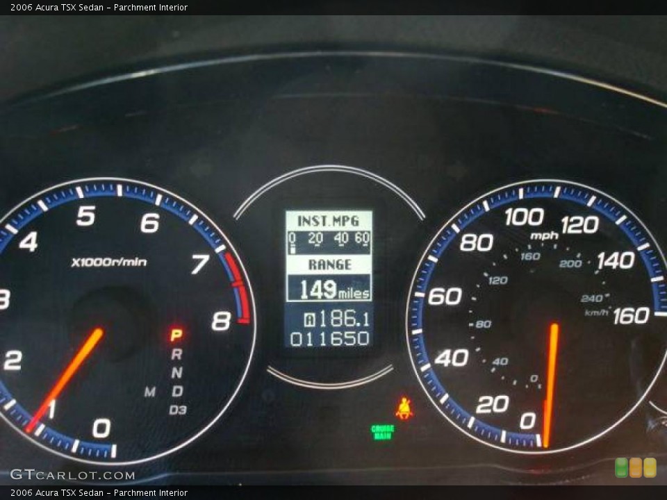 Parchment Interior Gauges for the 2006 Acura TSX Sedan #24367585