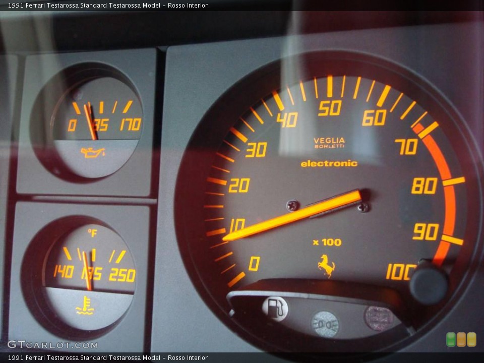 Rosso Interior Gauges for the 1991 Ferrari Testarossa  #24443967