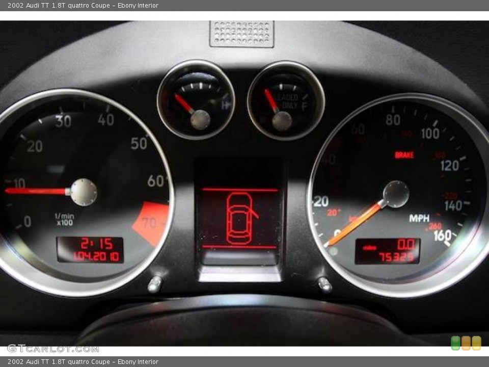 Ebony Interior Gauges for the 2002 Audi TT 1.8T quattro Coupe #24463707