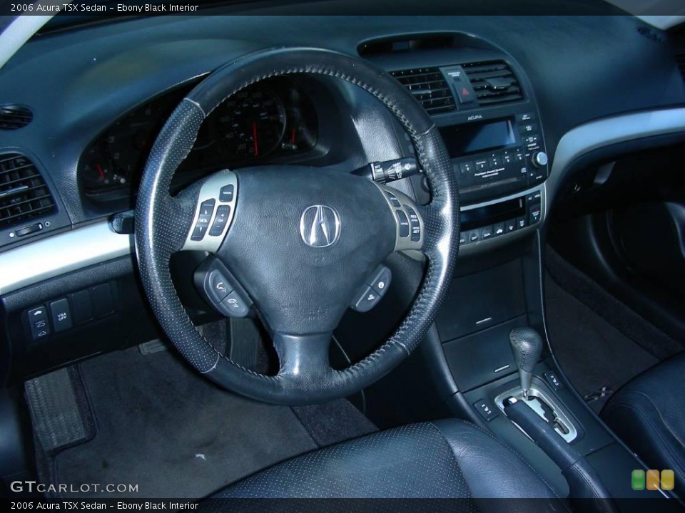 Ebony Black Interior Steering Wheel for the 2006 Acura TSX Sedan #24582655