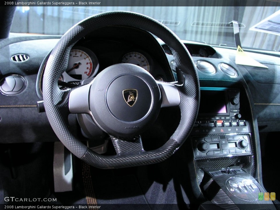 Black Interior Steering Wheel for the 2008 Lamborghini Gallardo Superleggera #245965